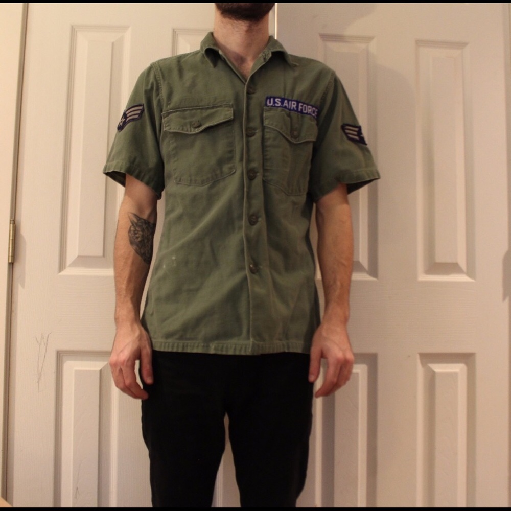 Authentic Vietnam Era Button Down Air Force Shirt